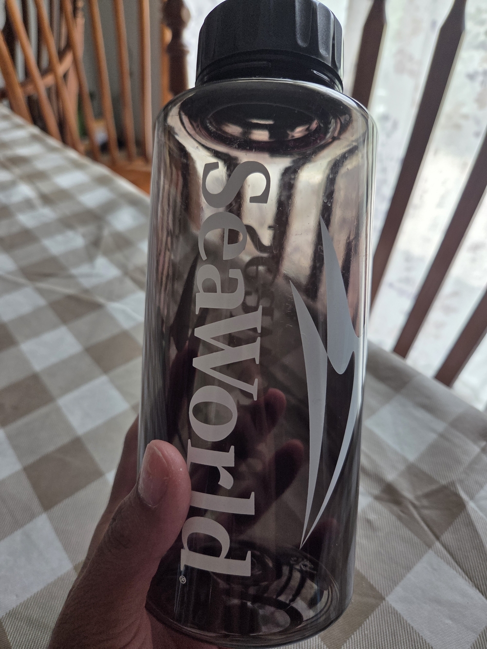 SeaWorld Logo Water Bottle - Smoky Black